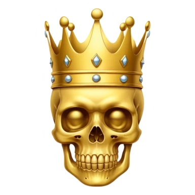 Golden skull with crown sticker