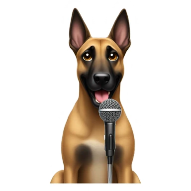malinois singer with mic sticker