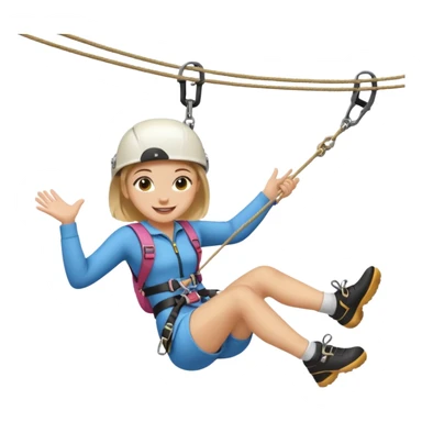 zip line emoji girl small emoji sticker