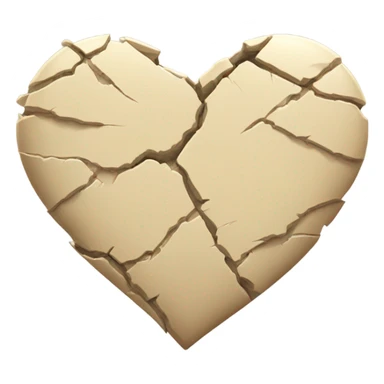 Broken beige heart sticker