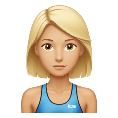 Blonde girl triathlete sticker