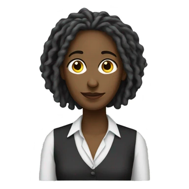 A French teacher with locs black lady sticker