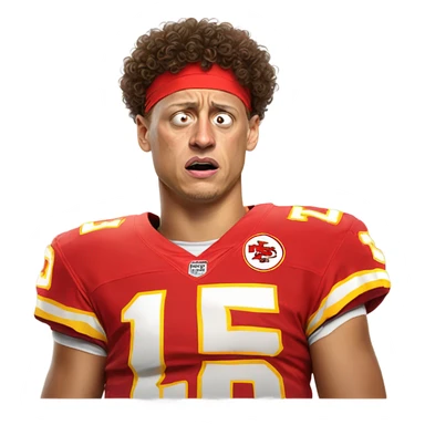 Patrick Mahomes crying to a referee  sticker