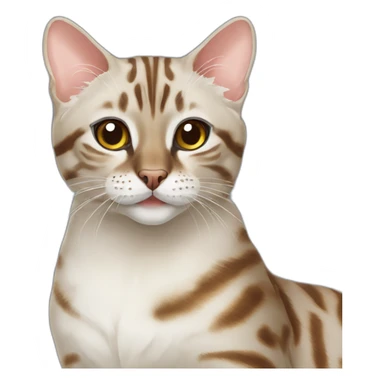Snow mink Bengal cat sticker