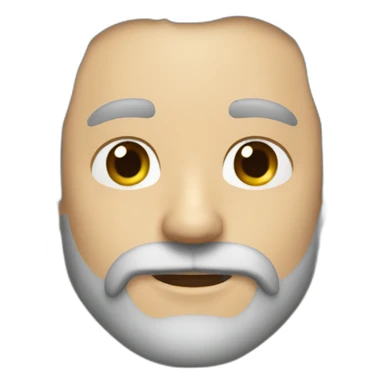 tim hughes gray hair and beard sticker