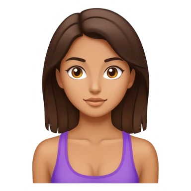 Fit brunette girl sticker