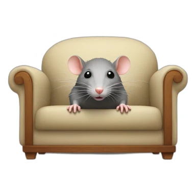 rat under the sofa sticker
