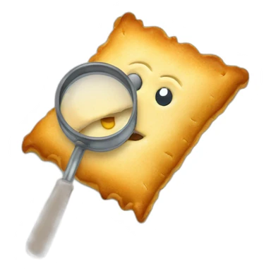 poptart with magnifying glass sticker