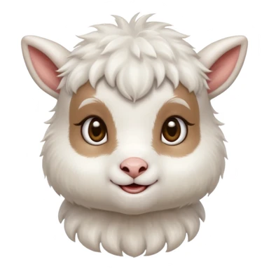 adorable baby goat, round face, sweet expression sticker