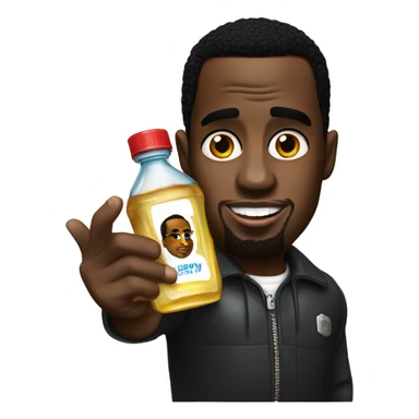 P.diddy holding a baby oil bottle  sticker
