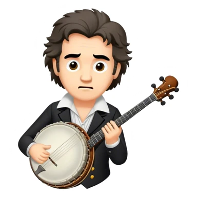 Beethoven explosion banjo sticker