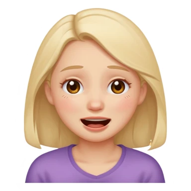 girl with really red face and laugh crying sticker