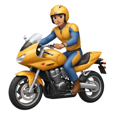 naked man riding sport motorcycle sticker