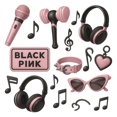 blackpink objects, remove background sticker
