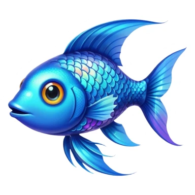 Adorable fish with large sparkling eyes and long flowing fins. sticker