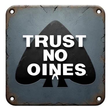 trust no one x-files inspired lettering sticker