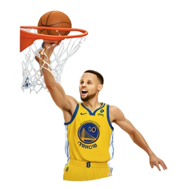 Stephen curry dunking a basketball  sticker