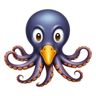 An octopus with penguin body and duck head sticker