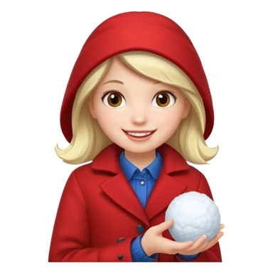 Girl in red with snowball











 sticker