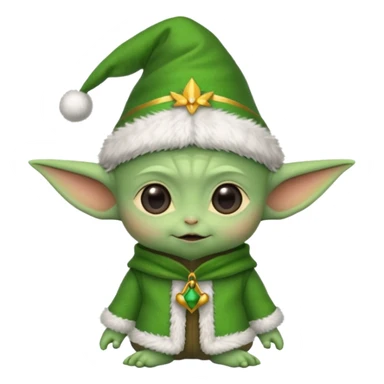 baby yoda elf christmas sticker