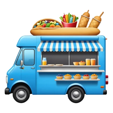 Festival Food Truck blue sticker