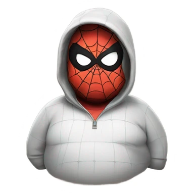 Fat spider man sticker