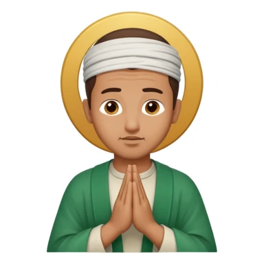 an Algerian man praying,  sticker