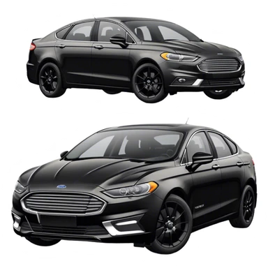 black colored 2025 Ford fusion with black rims sticker