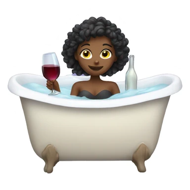 girl in bathtub full of wine holding a wine glass  sticker