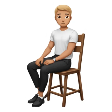 man on chair  style photosession sticker