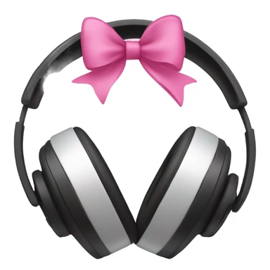 headphones with pink bows sticker