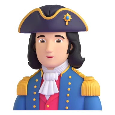 historical colonial aristocrat wig sticker