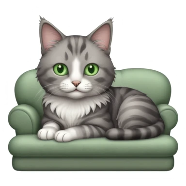 cat in a sofa sticker