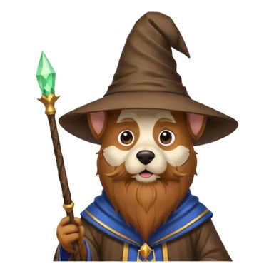 Dog wizard sticker