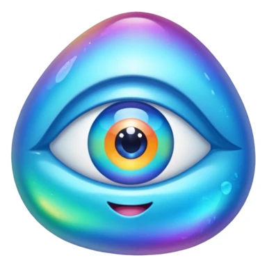 colorful minerals with eyes and mouth sticker