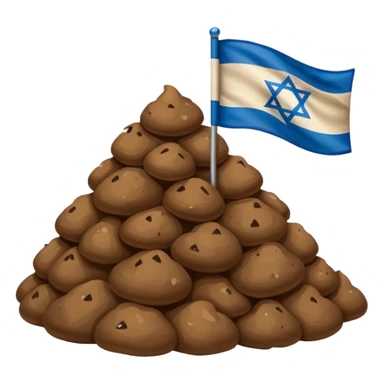 Flag of israel inside poop sticker