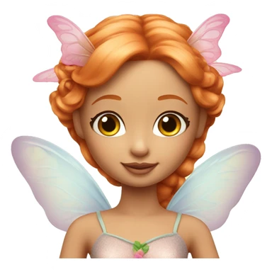 Beautiful ginger Barbie fairy with a fawn sticker