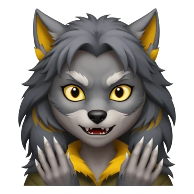 girl werewolf sticker