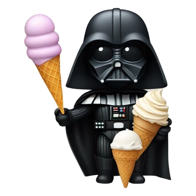 darth vader with ice cream cone sticker