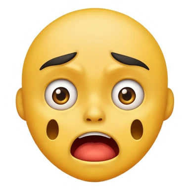 Traditional emoji looking horrified and disgusted  sticker