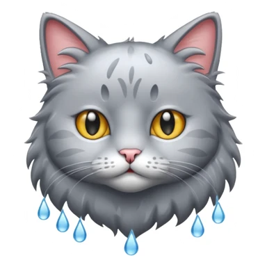 wet cat sticker