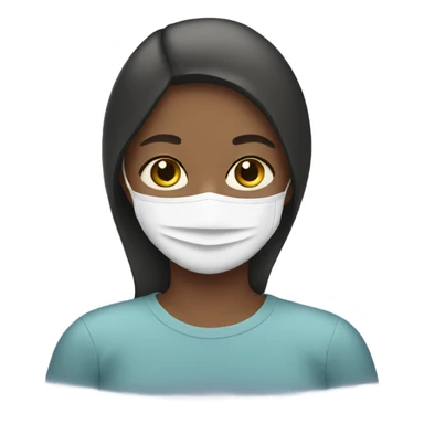 girl with a face mask on sticker