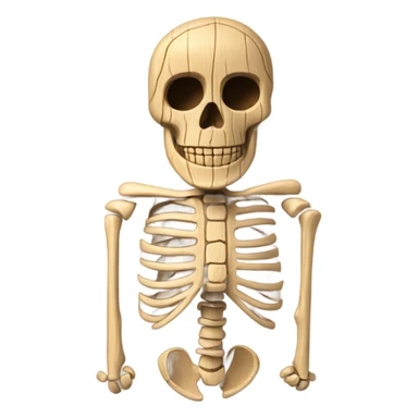 Skeleton made out of wood  sticker