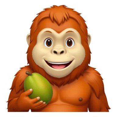 Mango orangutan sticker