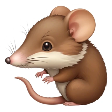 cute shrew with a long nose sticker