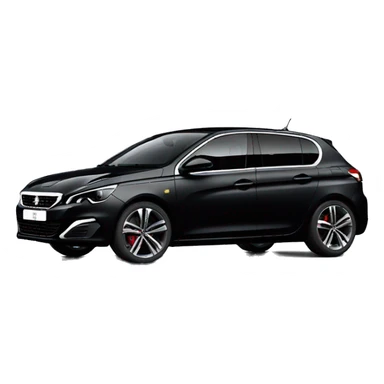 Black Peugeot 308 GT (2017) sticker