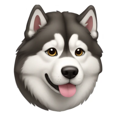 Sleep female Alaskan malamute sticker