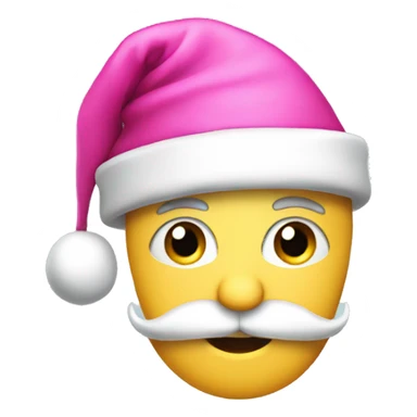 pink santa hat sticker