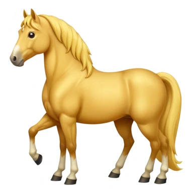 Yellow horse standing  sticker