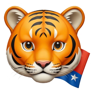 Quiero un tigre mezclado con la bandera cubana. Porque no apodan el tiger y soy de cuba sticker